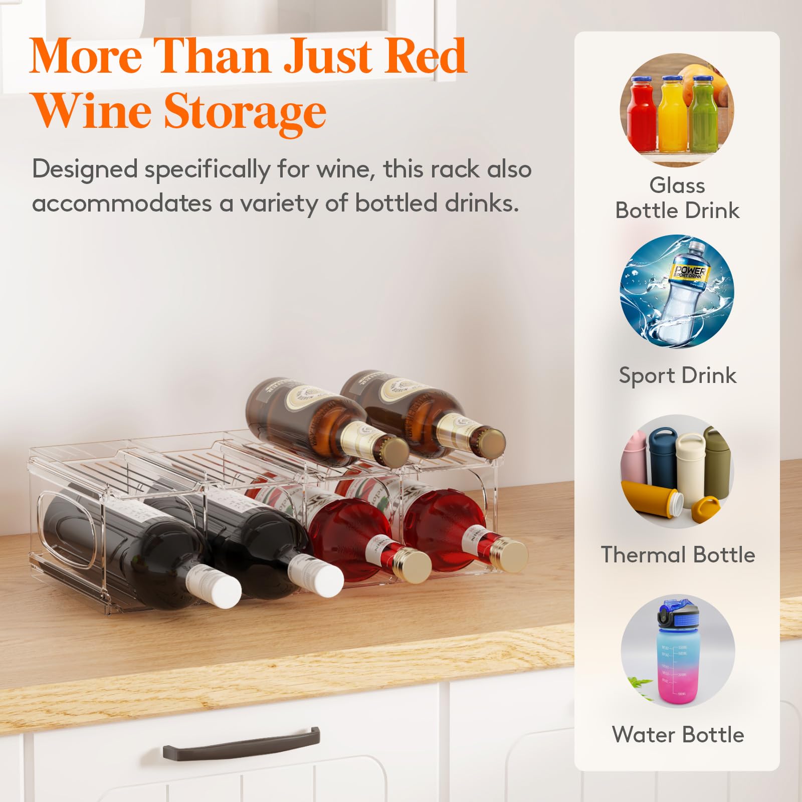 Lifewit rack fits cabinets and pantries for compact storage