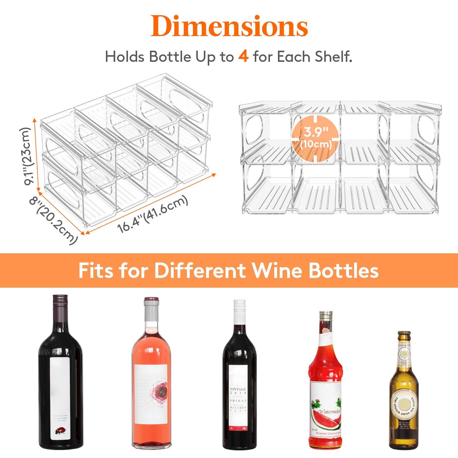 Lifewit wine rack shows stackable layers for space-efficient storage.