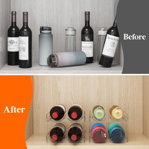 Suitable for standard bottle sizes with versatile storage.