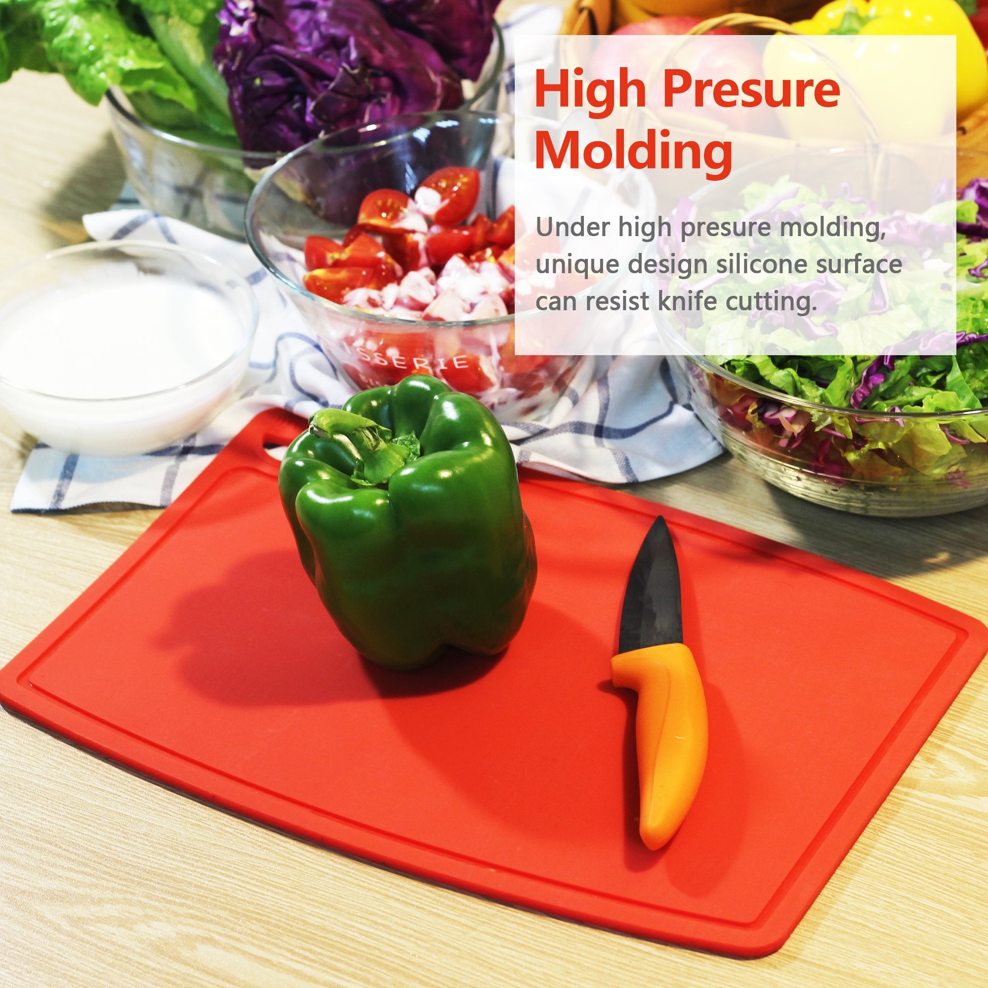 Liflicon heat-resistant silicone tolerates hot ingredients safely.