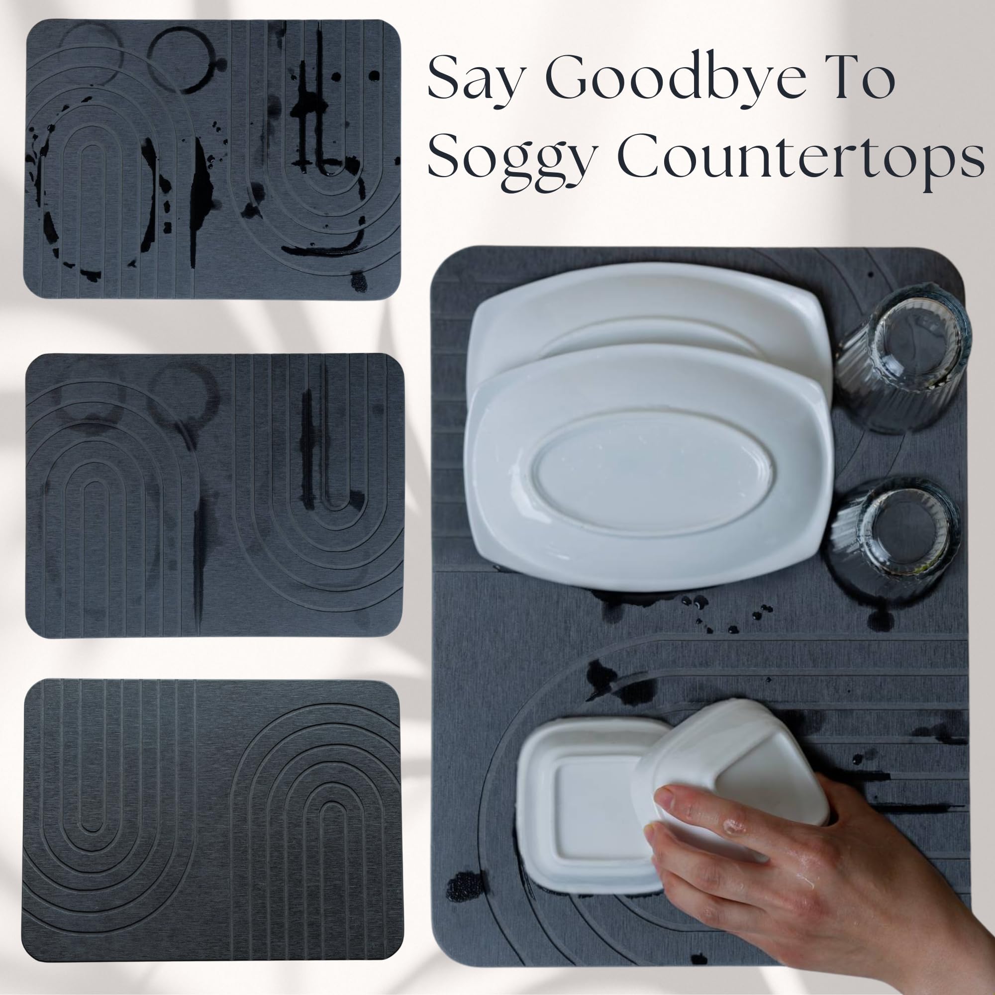 LIFSEZY non-slip surface keeps plates secure during drying.