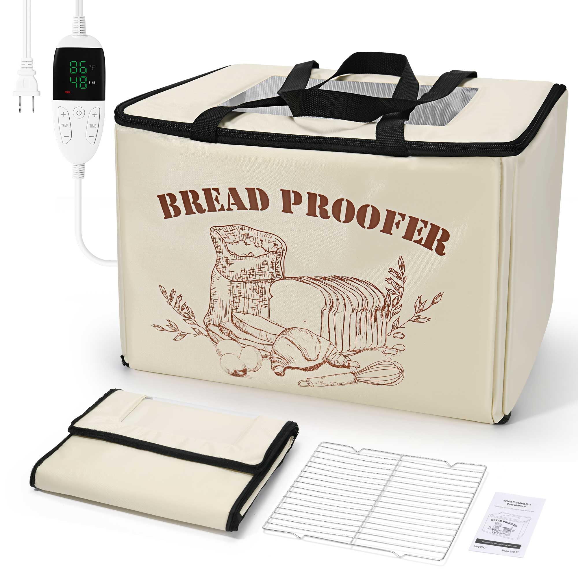 LIFVCNT folding bread proofing box top view showing compact design for small kitchens.