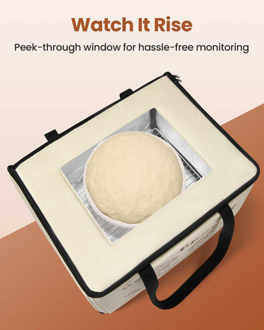 LIFVCNT proofing box with sourdough and pizza dough in use.
