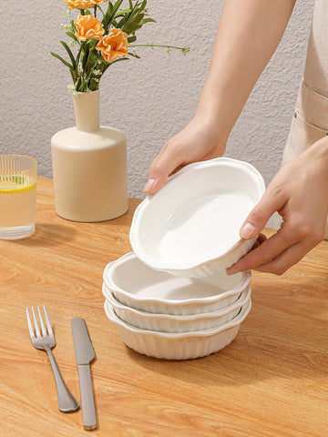 LIFVER 6 inch microwave safe oven safe pie pan for quick meals