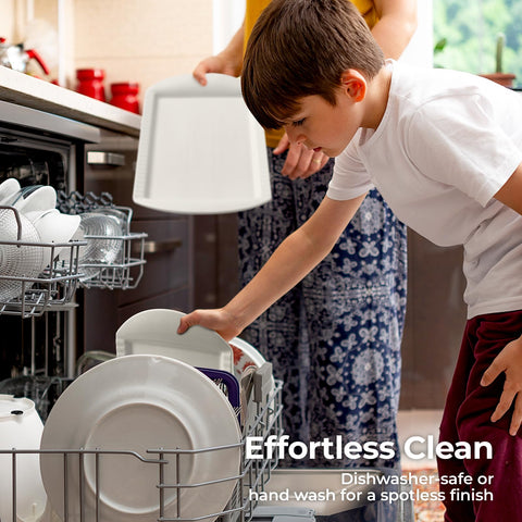 LIFVER oven-safe porcelain trays suitable for reheating and serving.