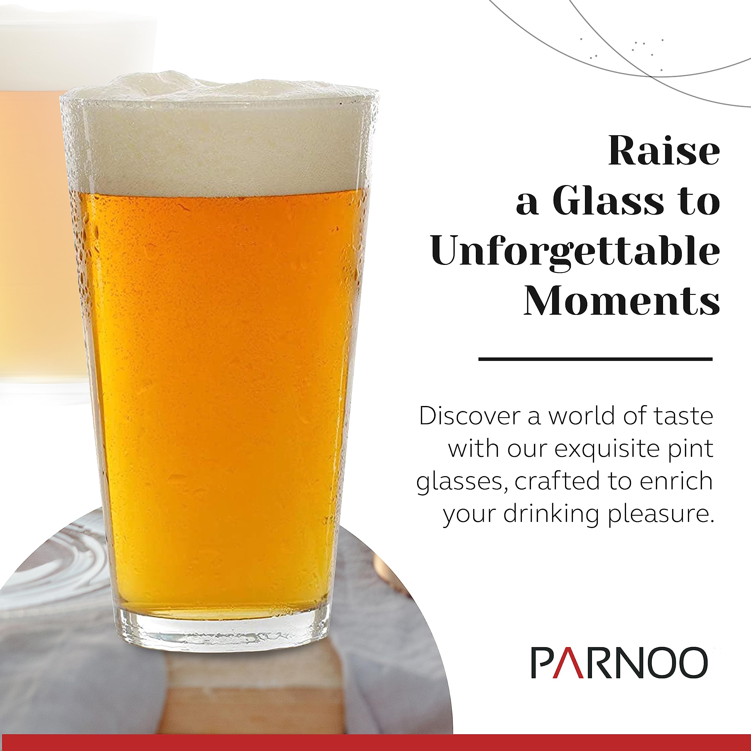 Light In The Dark pint glass with sturdy base supports steady pouring