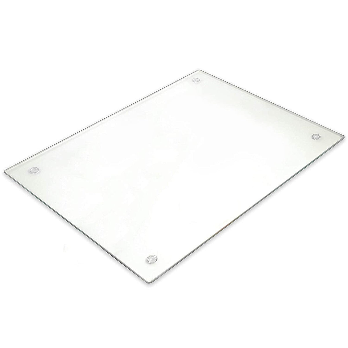 Light In The Dark tempered glass cutting board 12x16 surface, large and easy to clean.
