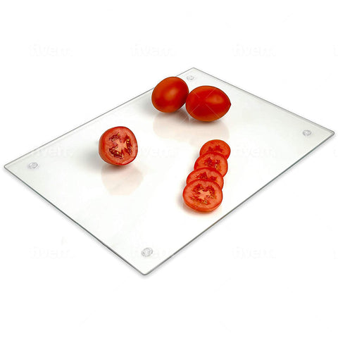 Light In The Dark heat-resistant tempered glass cutting board, ready for dishwasher-safe cleanup