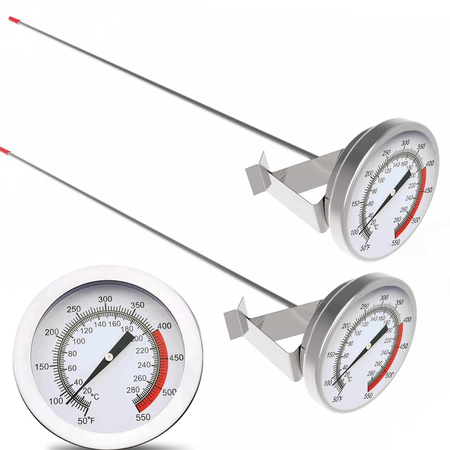 LightBeam 2-inch dial close-up shows clear, precise readings during frying.