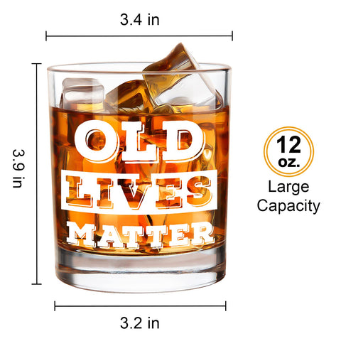 LIGHTEN LIFE valued wooden gift box framing the whiskey glass for gifting Grandpa.