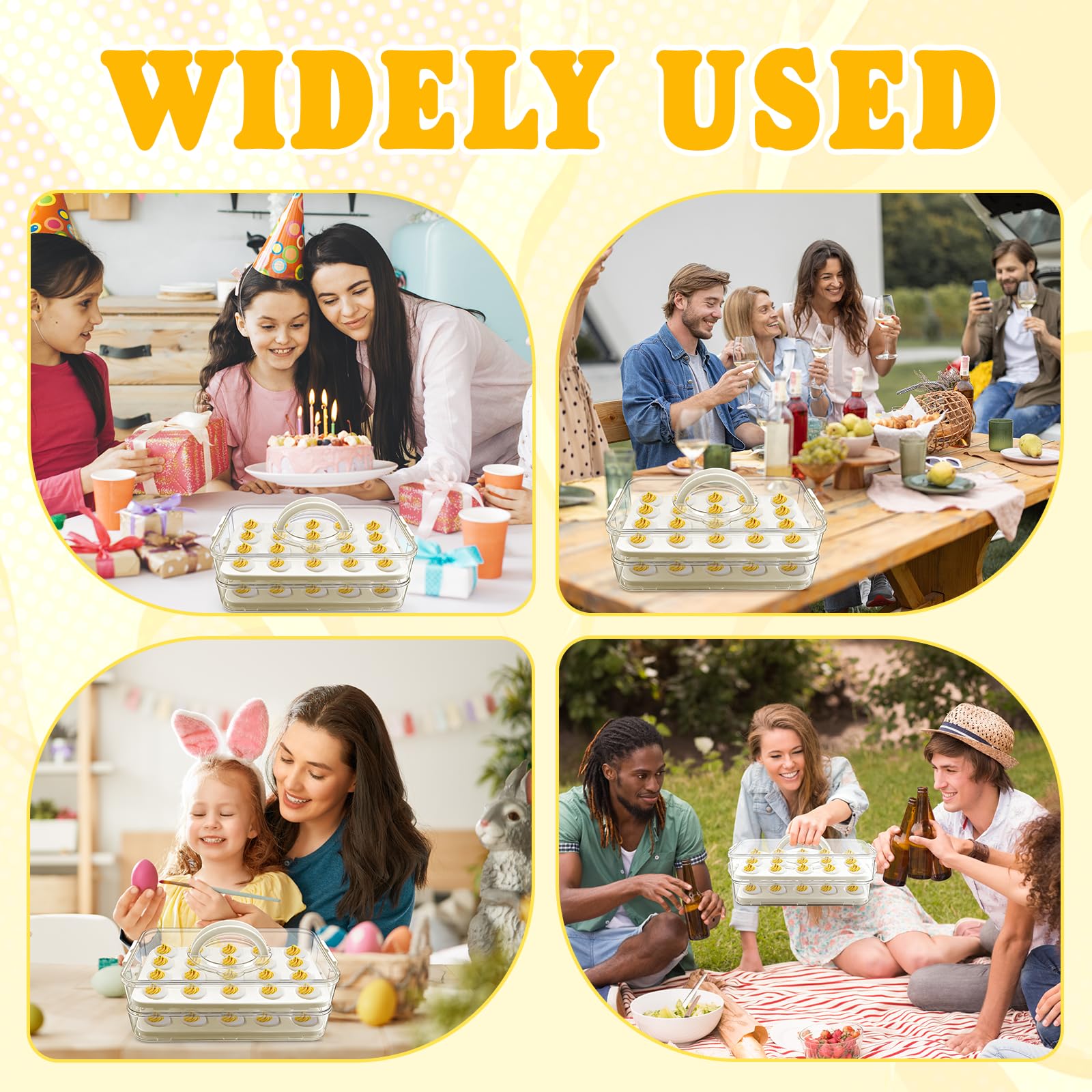 Lignumix 40-egg capacity design supports generous servings for gatherings.