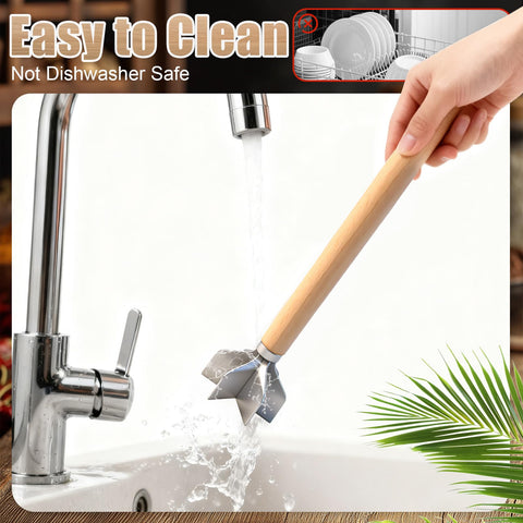 Lignumix easy-clean design for quick rinsing and drying