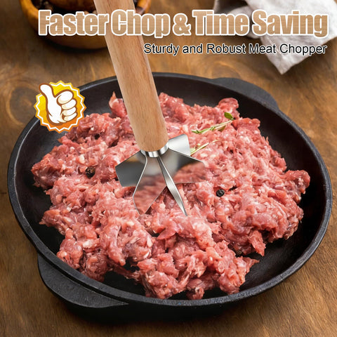 Lignumix ground meat smasher with ergonomic grip