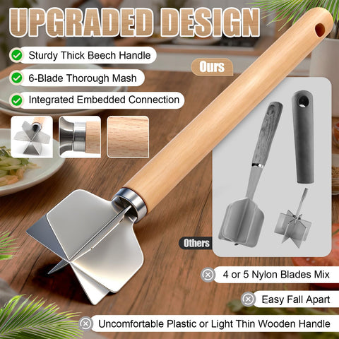 Lignumix meat chopper integrated-handle design for stability