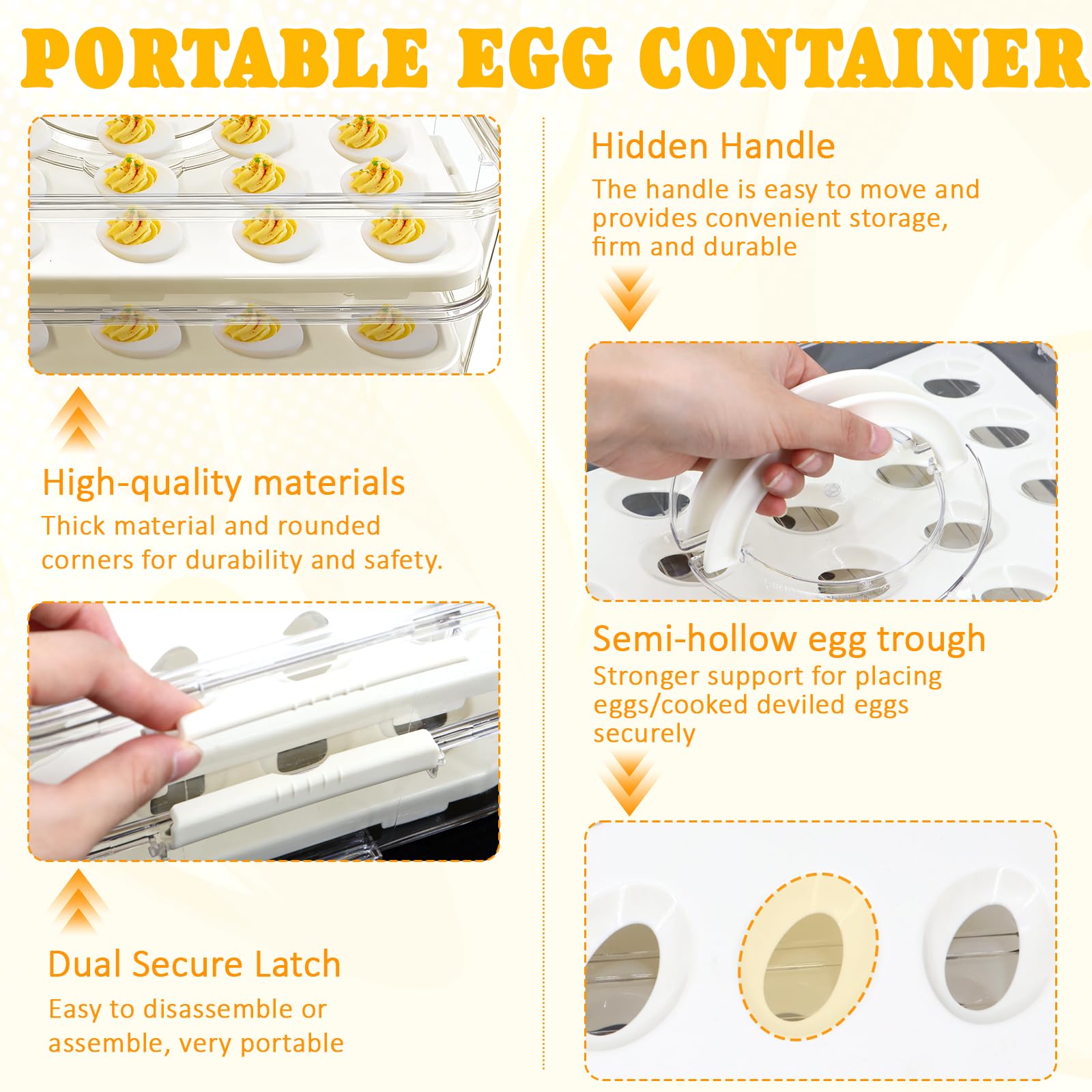Lignumix two-layer egg carrier ready for fridge storage and transport.