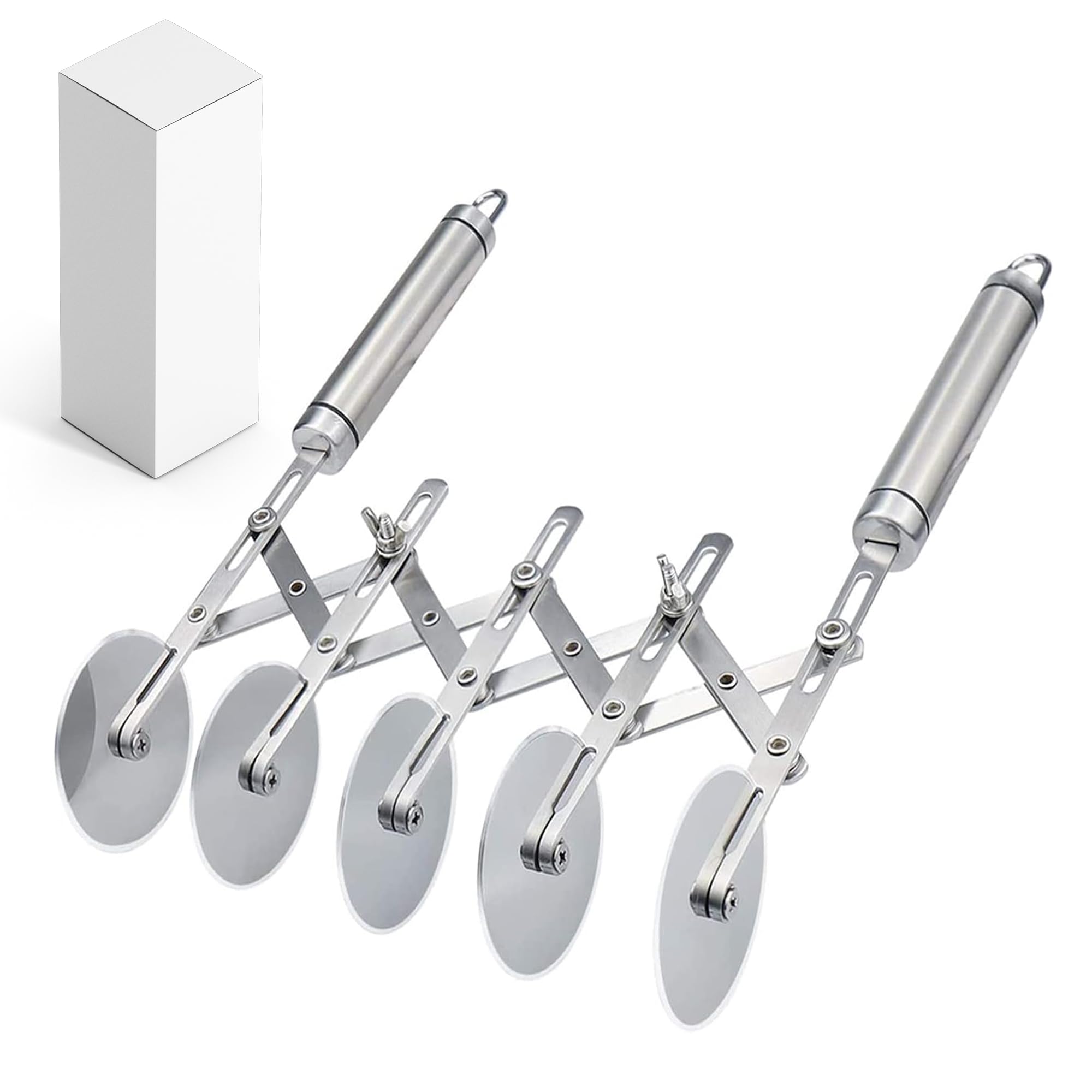 Lihengkong 5-wheel pastry cutter roller for precise, even dough cuts in baking projects.