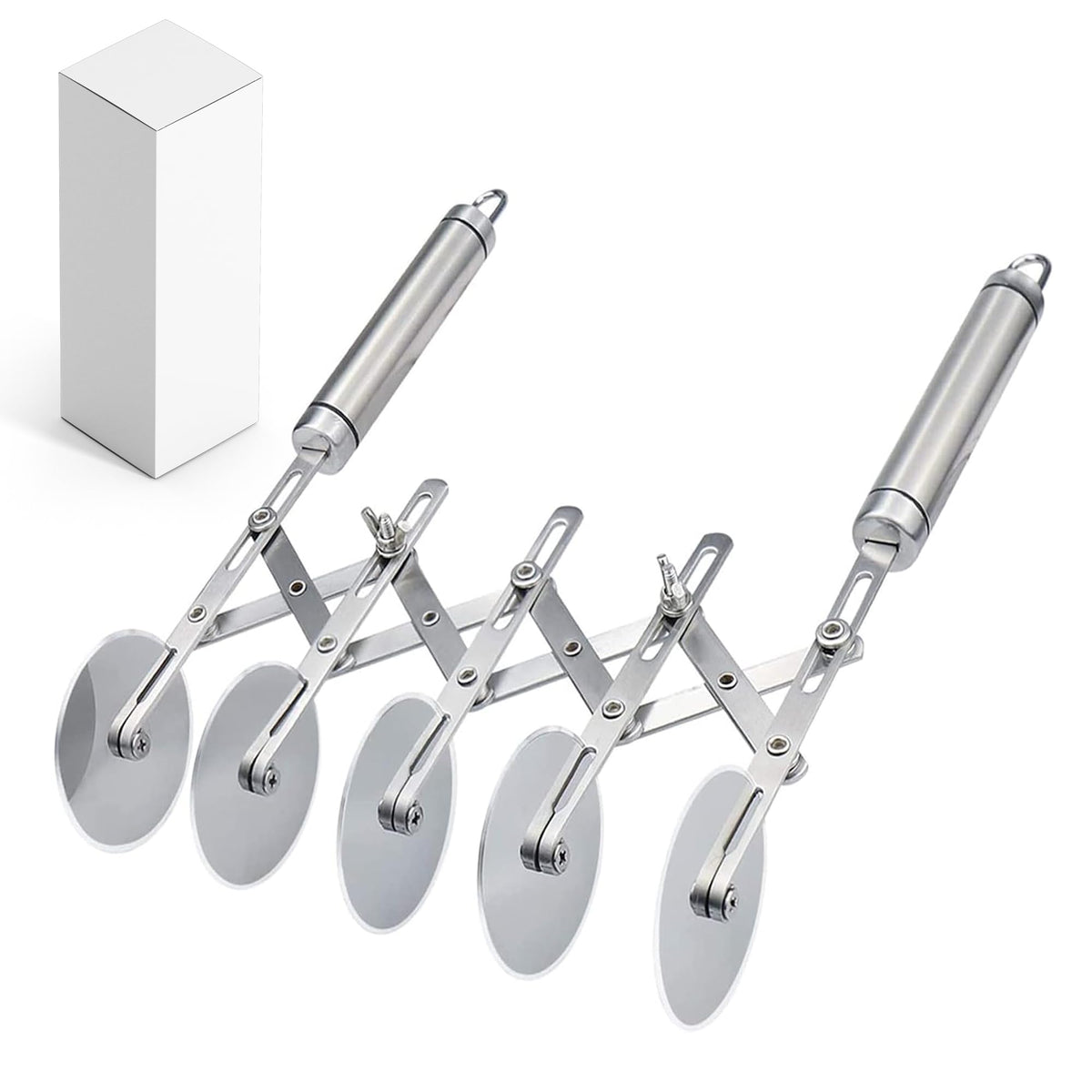 Lihengkong 5-wheel pastry cutter roller for precise, even dough cuts in baking projects.