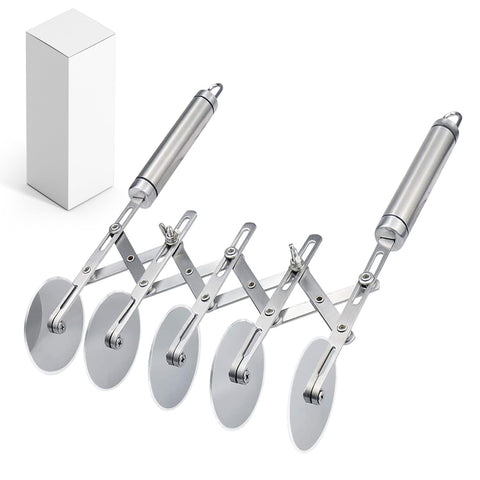 Lihengkong 5-wheel pastry cutter roller for precise, even dough cuts in baking projects.