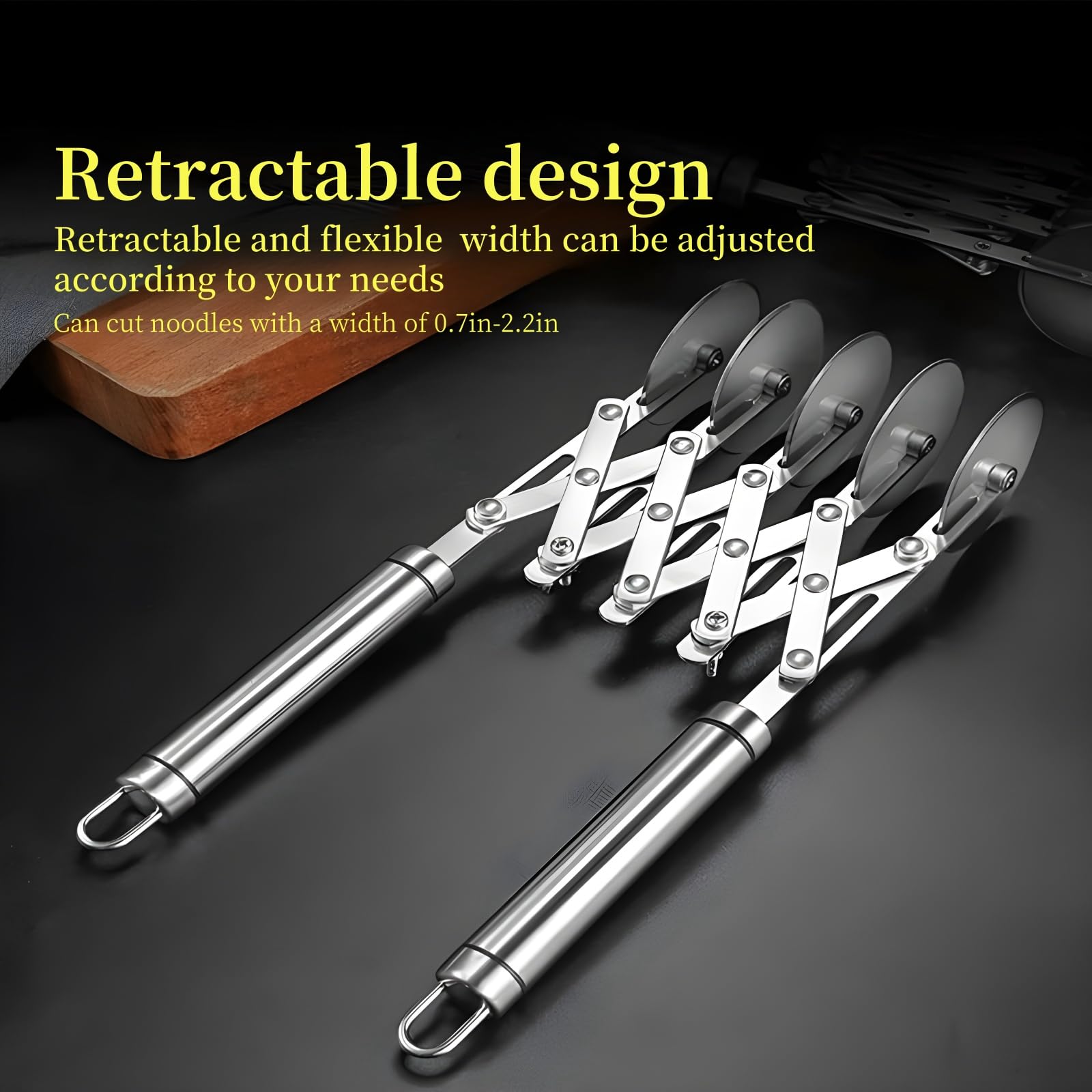 Lihengkong pasta and pizza cutting wheel handles multiple doughs with clean edges.