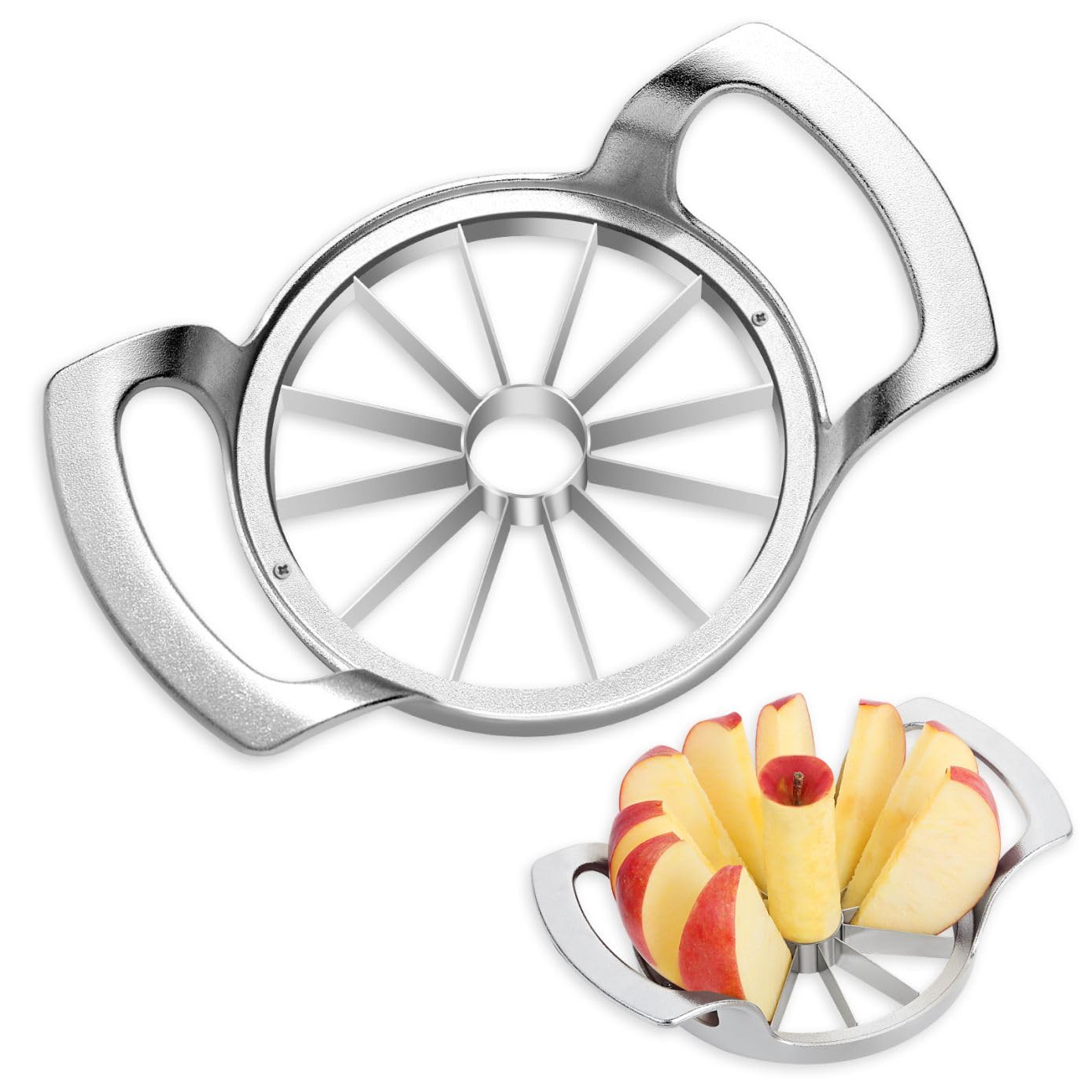 LIIGEMI apple cutter with 12 blades for fast, even slicing.