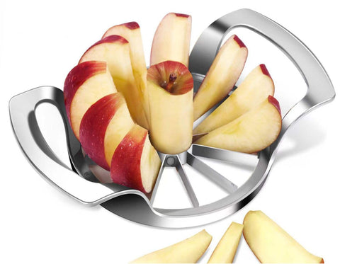 LIIGEMI Apple Slicer with 12 blades ready for quick, even slices.