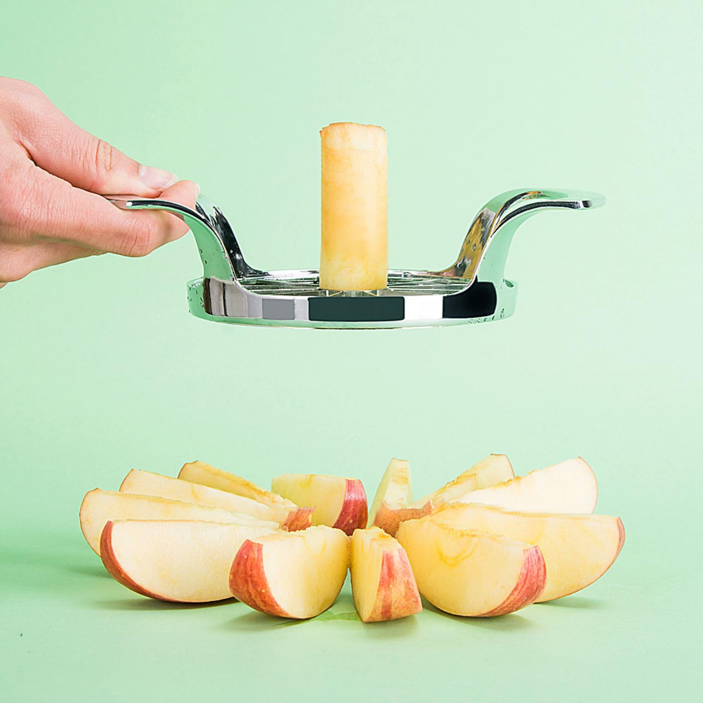 LIIGEMI Apple Slicer inner diameter 4.1 inches for generous cores.