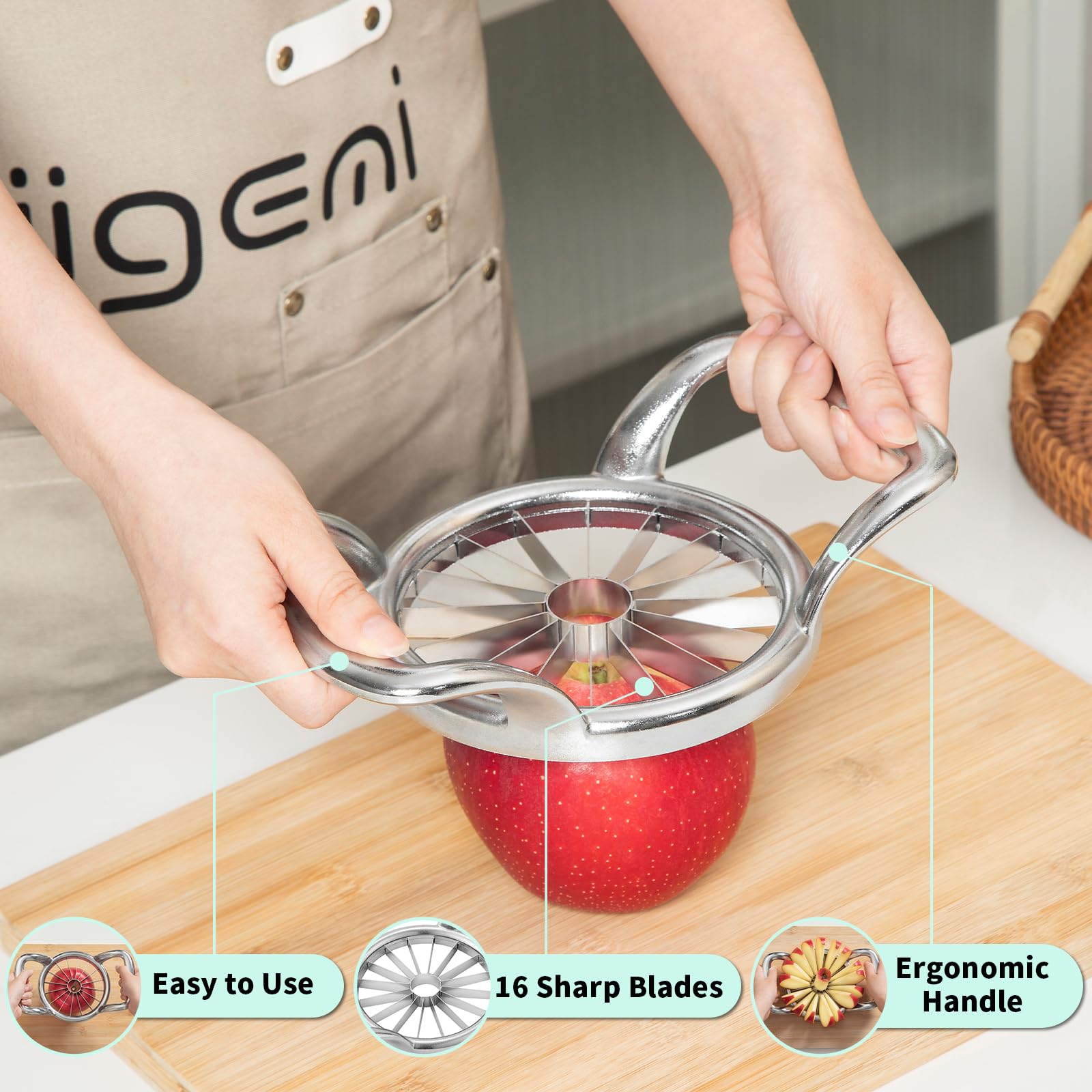 LIIGEMI non-slip frosted design ensures safe, steady slicing
