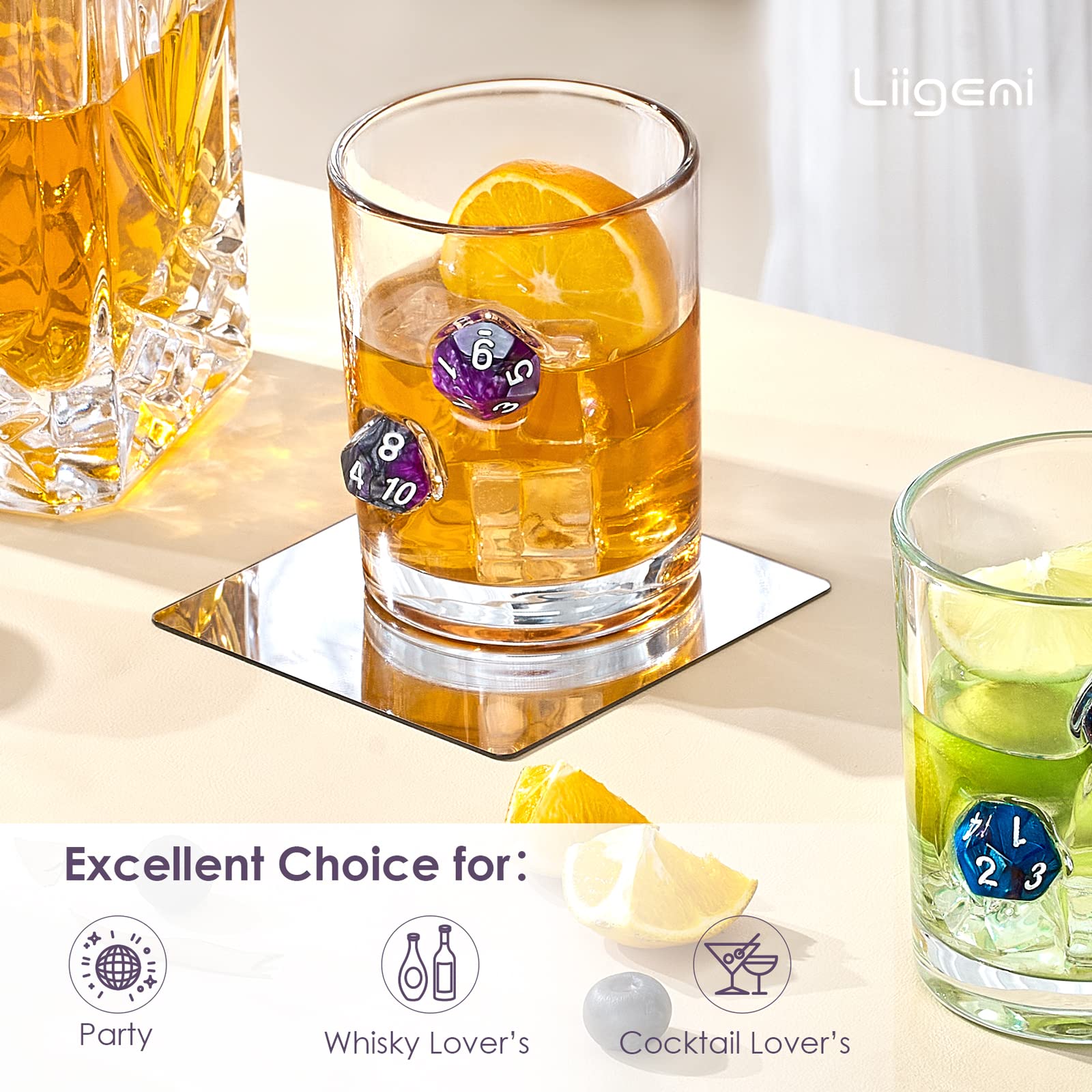 LIIGEMI glass handcrafted from lead-free material for a clean, safe feel