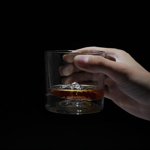LIITON Mount Rainier glasses paired with cocktails on a stylish bar