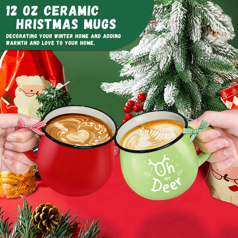 LIKAJON mug with warm holiday words on each cup