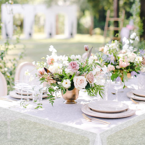 LIKAJON easy cleanup disposable tablecloth ready for messes