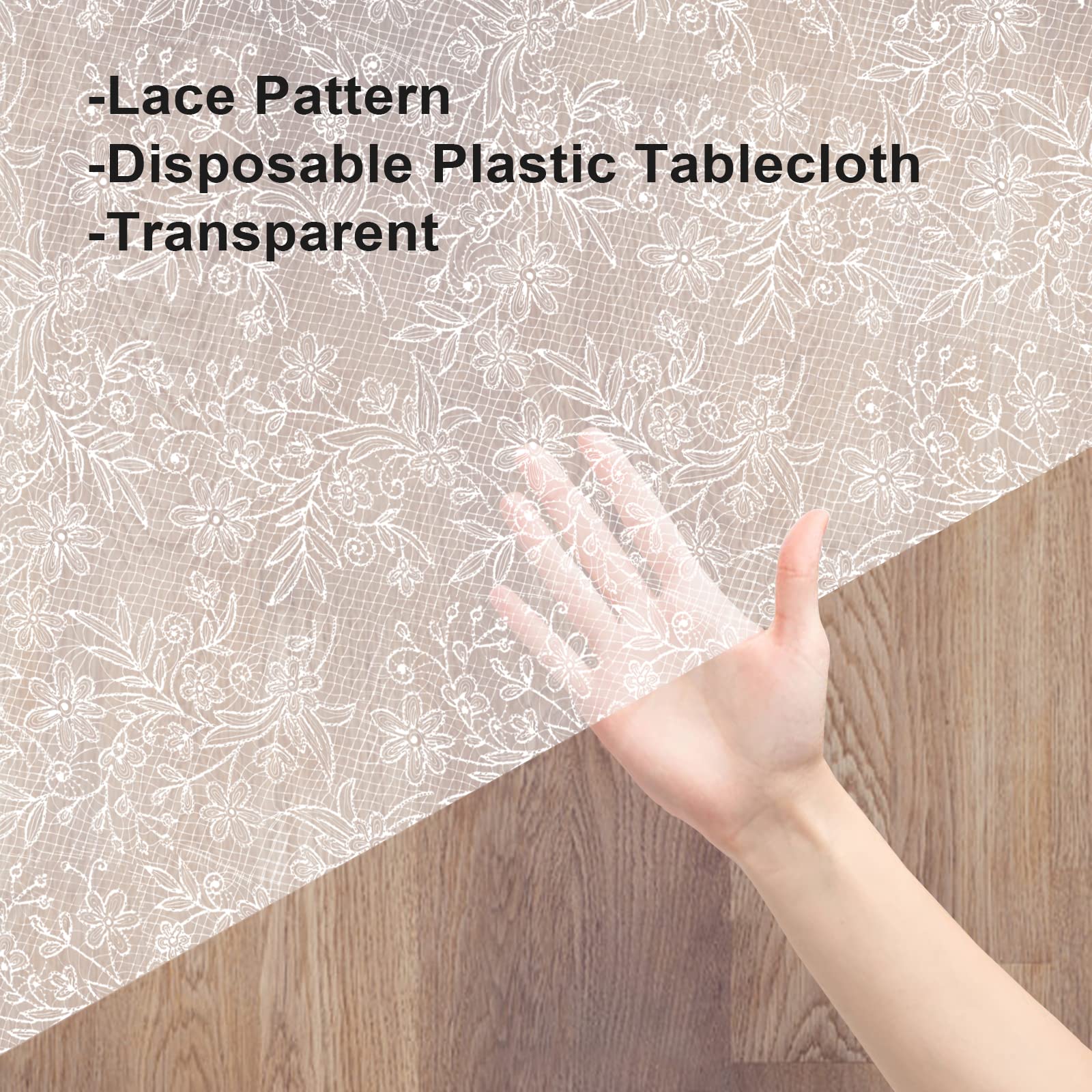 LIKAJON outdoor party setup with lace tablecloth