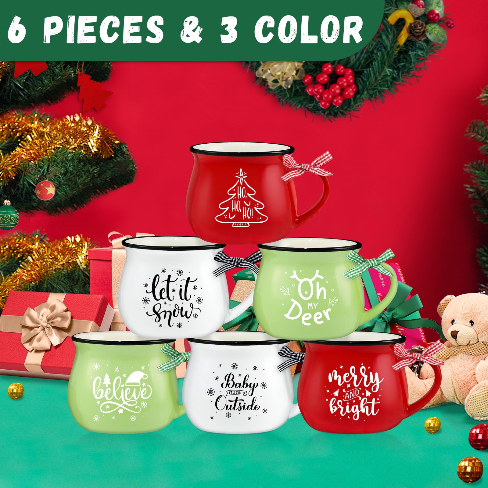LIKAJON stackable mugs showing space-saving design