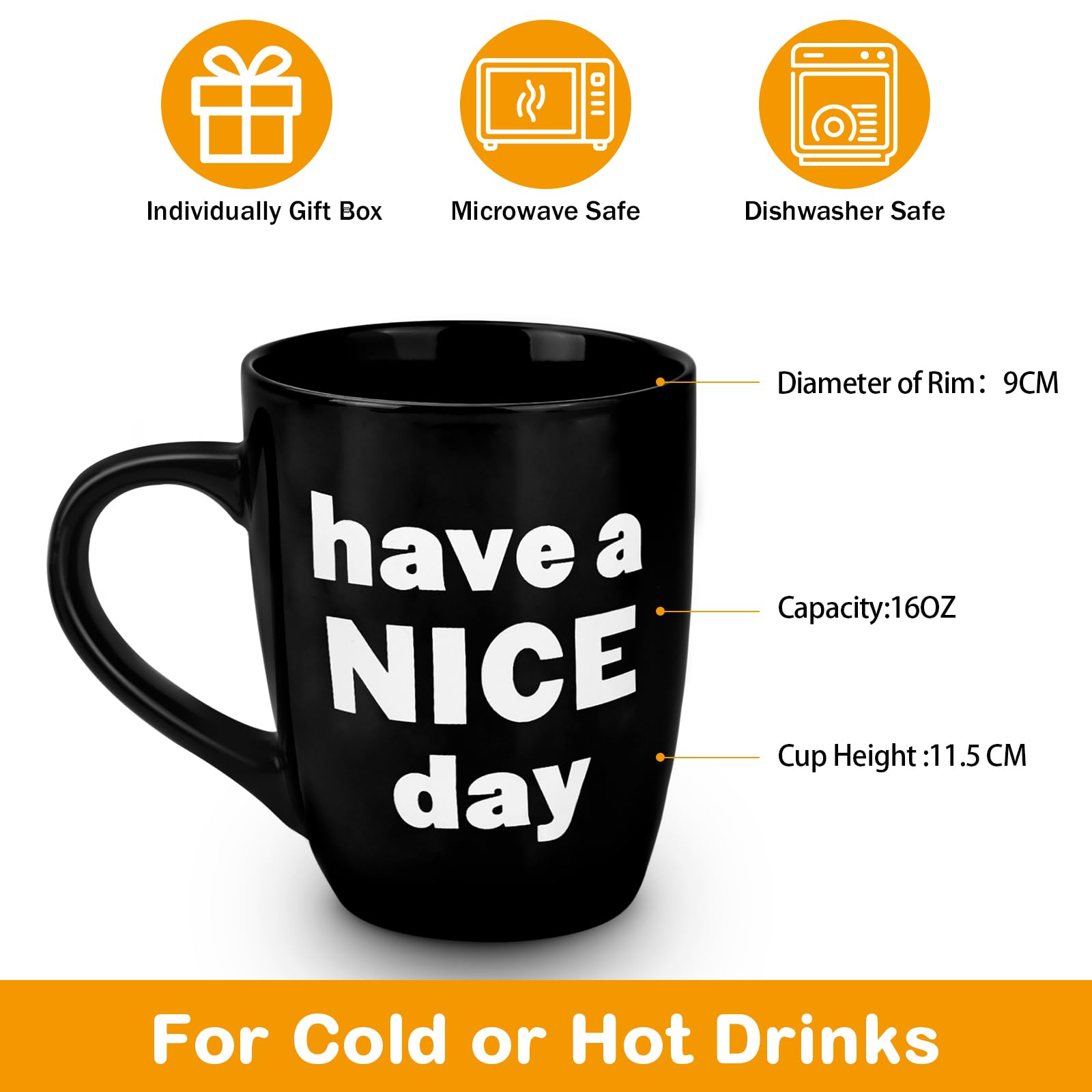 Likeny 13oz mug suited for coffee, tea, or beverages.