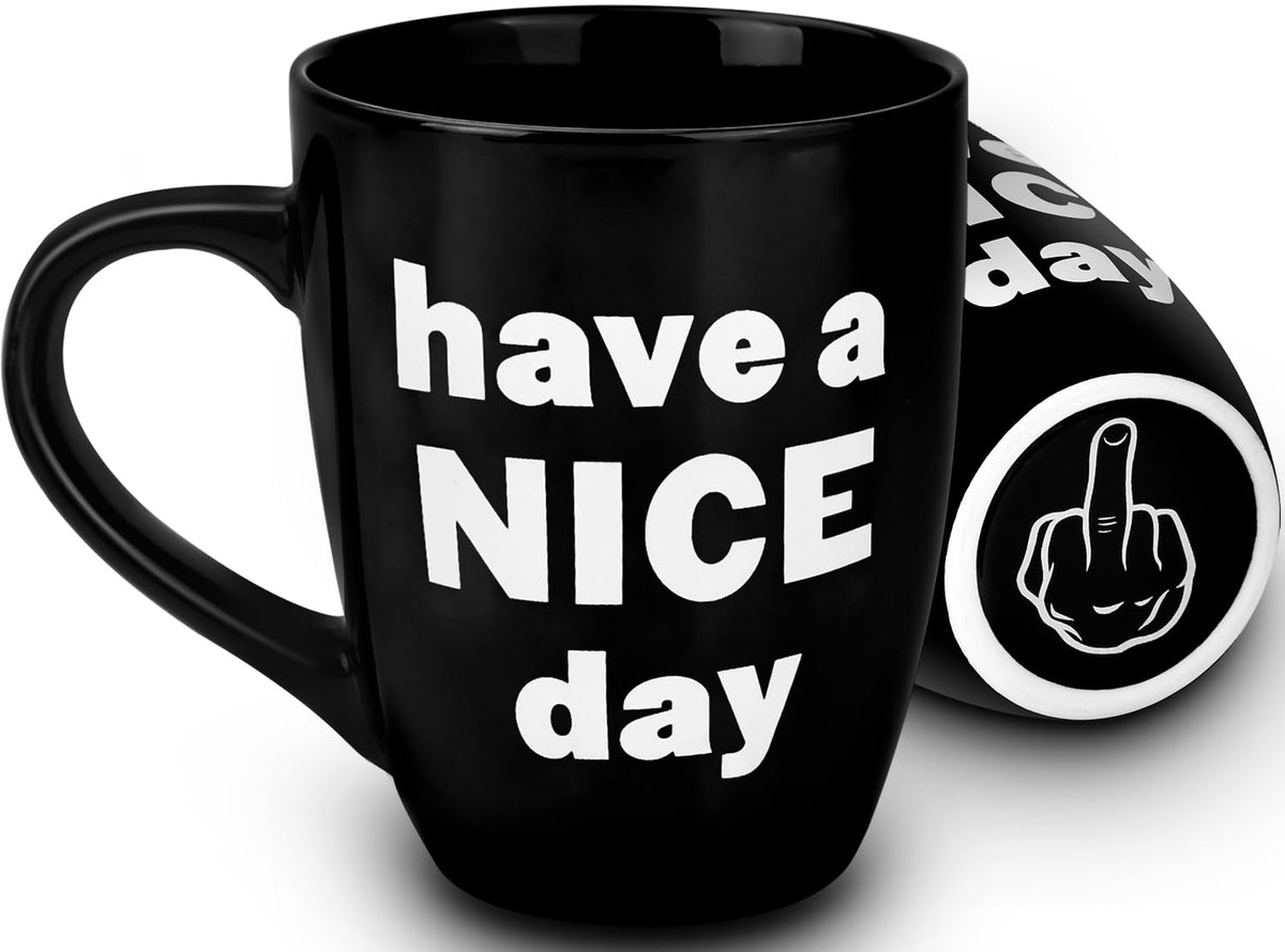 Likeny white elephant mug 13oz for festive gifting and daily coffee.