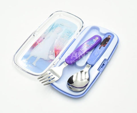 Lilfant Princess-design flatware close-up showing safe smooth edges.