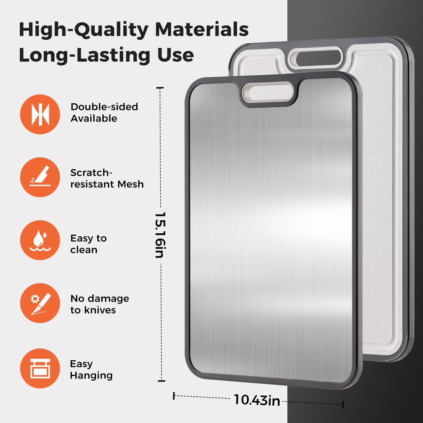 LILISPAI double-sided cutting board for meat and vegetables
