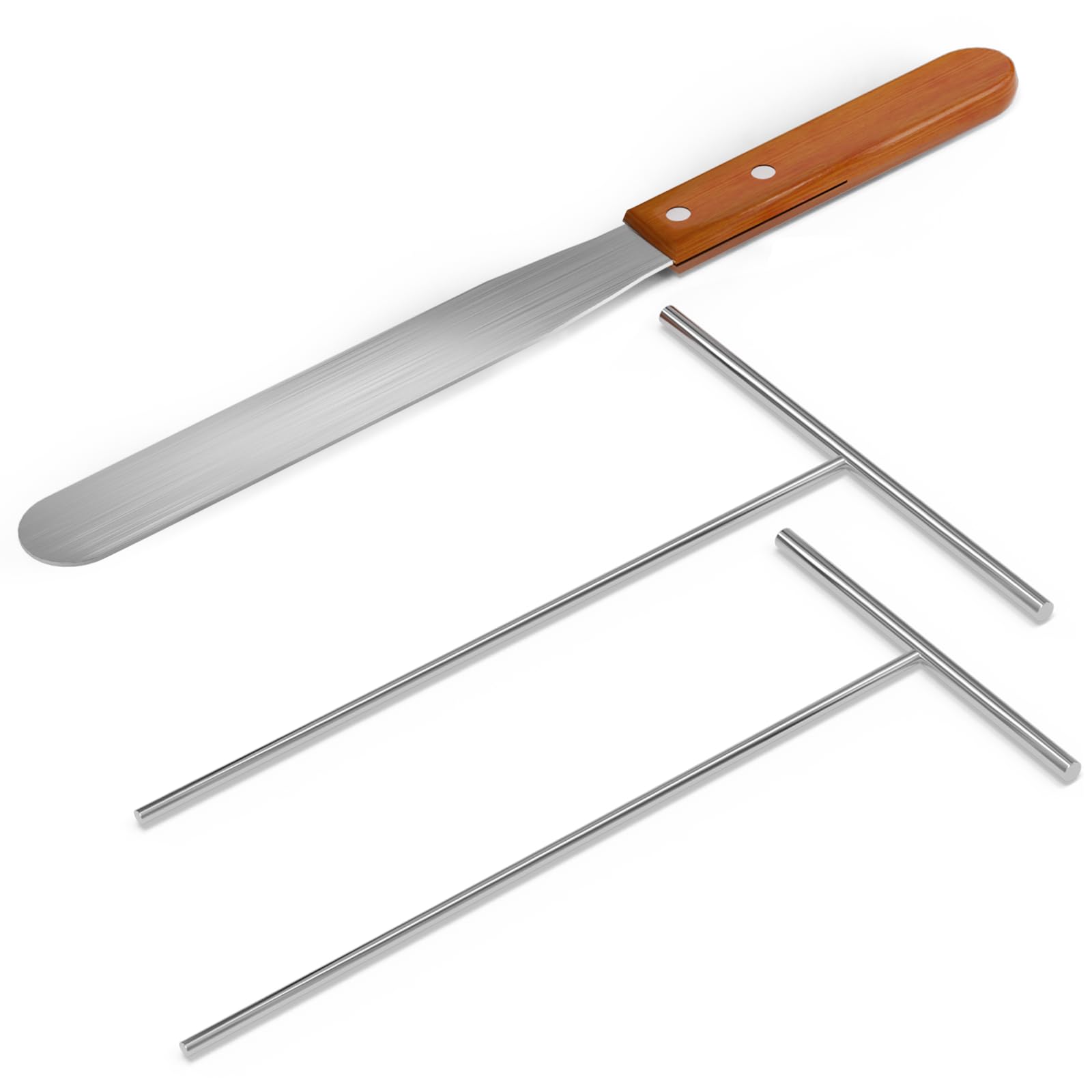 Lilithye crepe spreader 5-inch in action, promotes even batter spread for delicate crepes.