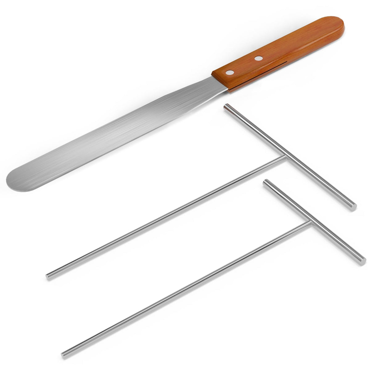 Lilithye crepe spreader 5-inch in action, promotes even batter spread for delicate crepes.