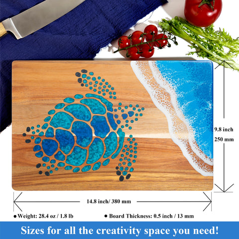 LILKUISYN sea turtle epoxy surface ideal for cheese and charcuterie displays.