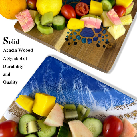 LILKUISYN natural acacia grain provides stable, non-slip prep surface.