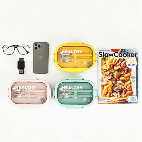 Lille Home portions-control bento blue on-the-go use.