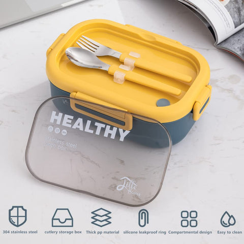 Lille Home two-compartments blue division view for portion control meals.