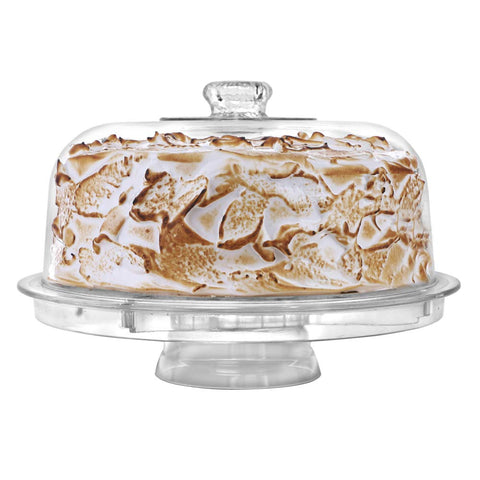 Lillian Tablesettings clear plastic construction highlights food colors gracefully