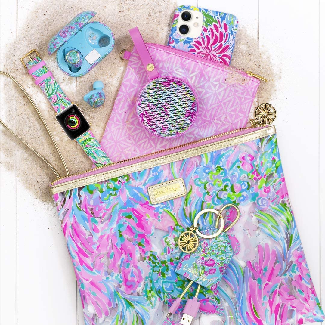 Lilly Pulitzer Best Fishes print pouch set for pool days