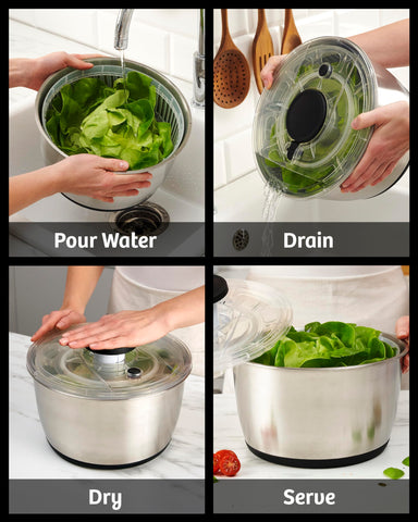 lily&stone built-in drainage and removable lid simplify washing and drying routines.
