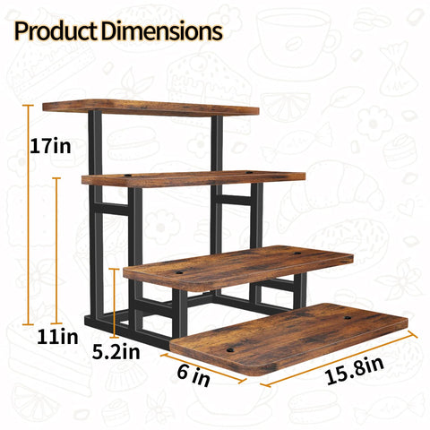 Lilybud Lily Cupcake Stand shows wooden tiers for an elegant party dessert setup.