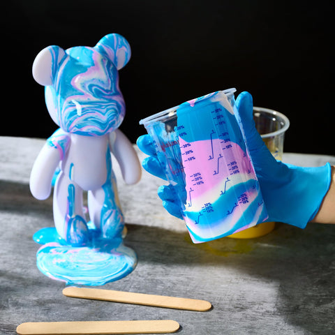 Lilymicky disposable cups simplify cleanup after DIY projects.