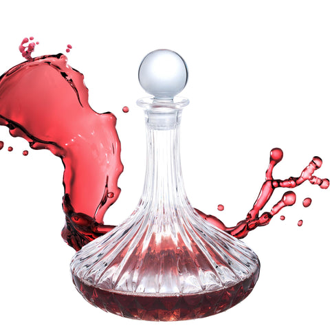 Lily's Home 1000ml wine decanter with glass stopper enhances aeration and aroma.
