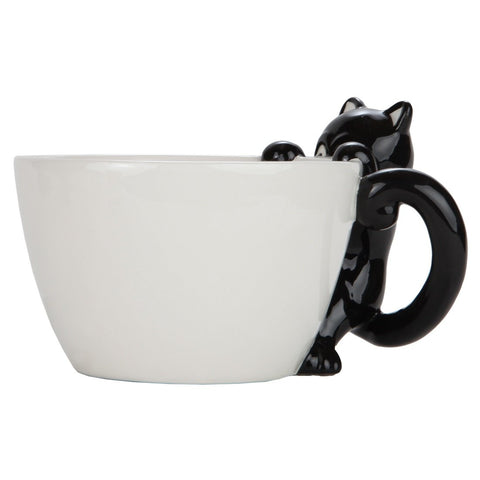 Lily's Home dishwasher-safe mug with sturdy cat-tail handle for easy cleaning.